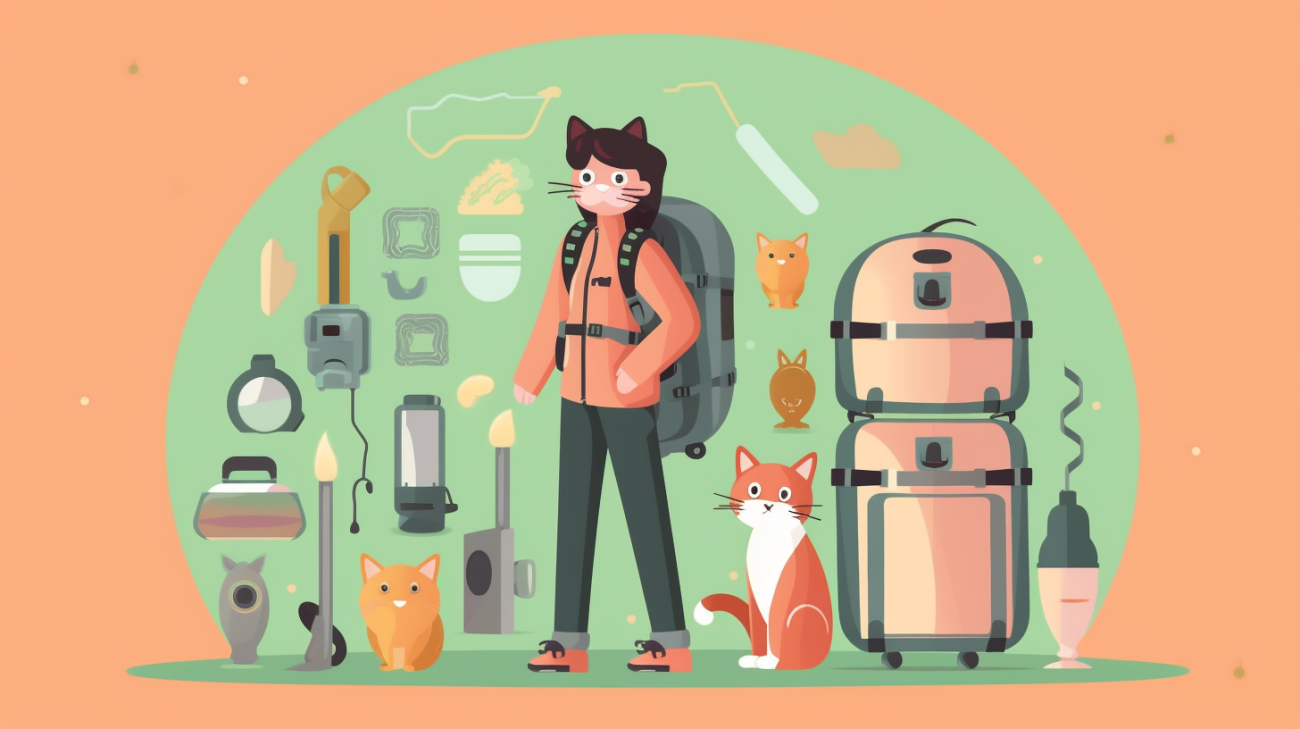 Pet owner with a backpack full of tools and resources for searching
