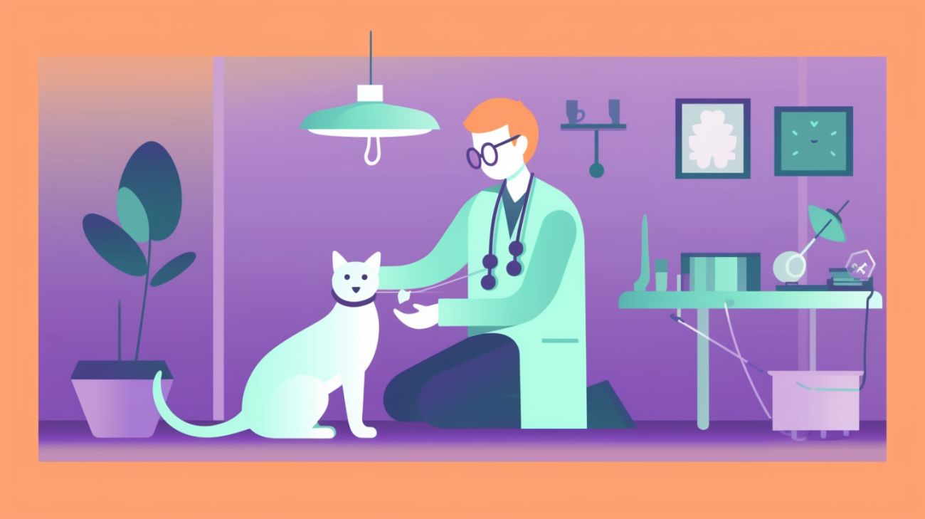 Een afbeelding van een microchip die in een kat wordt geplaatst