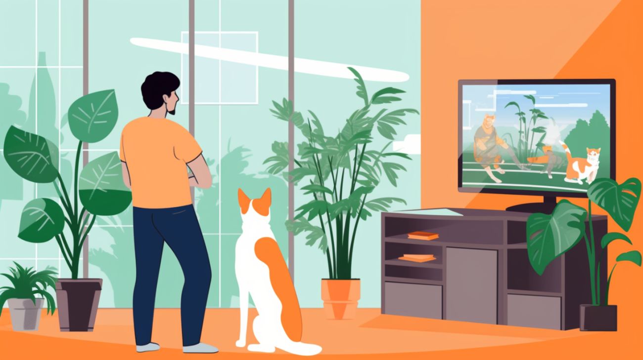 Viewing security camera footage to find a lost cat