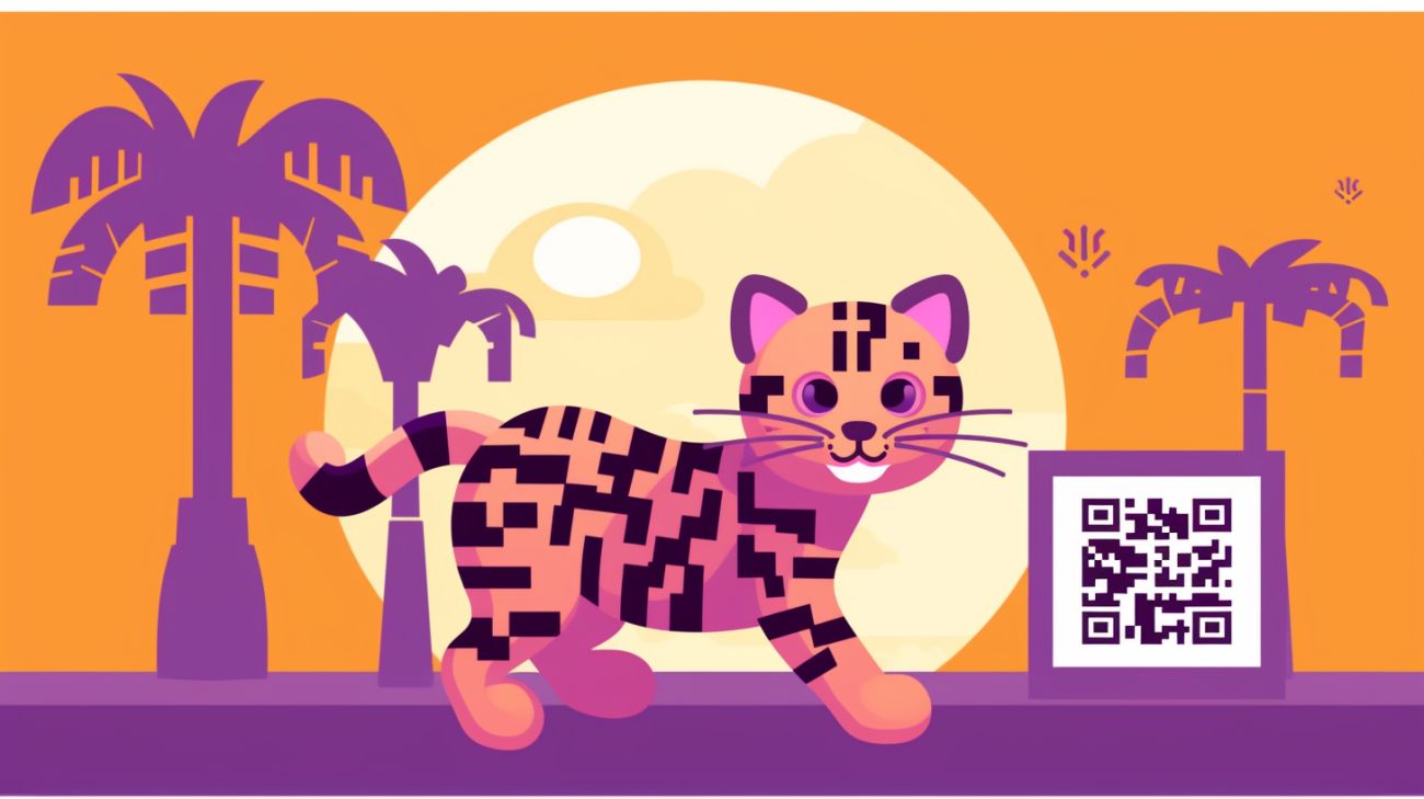 Flyer voor een vermist katje met een QR-code