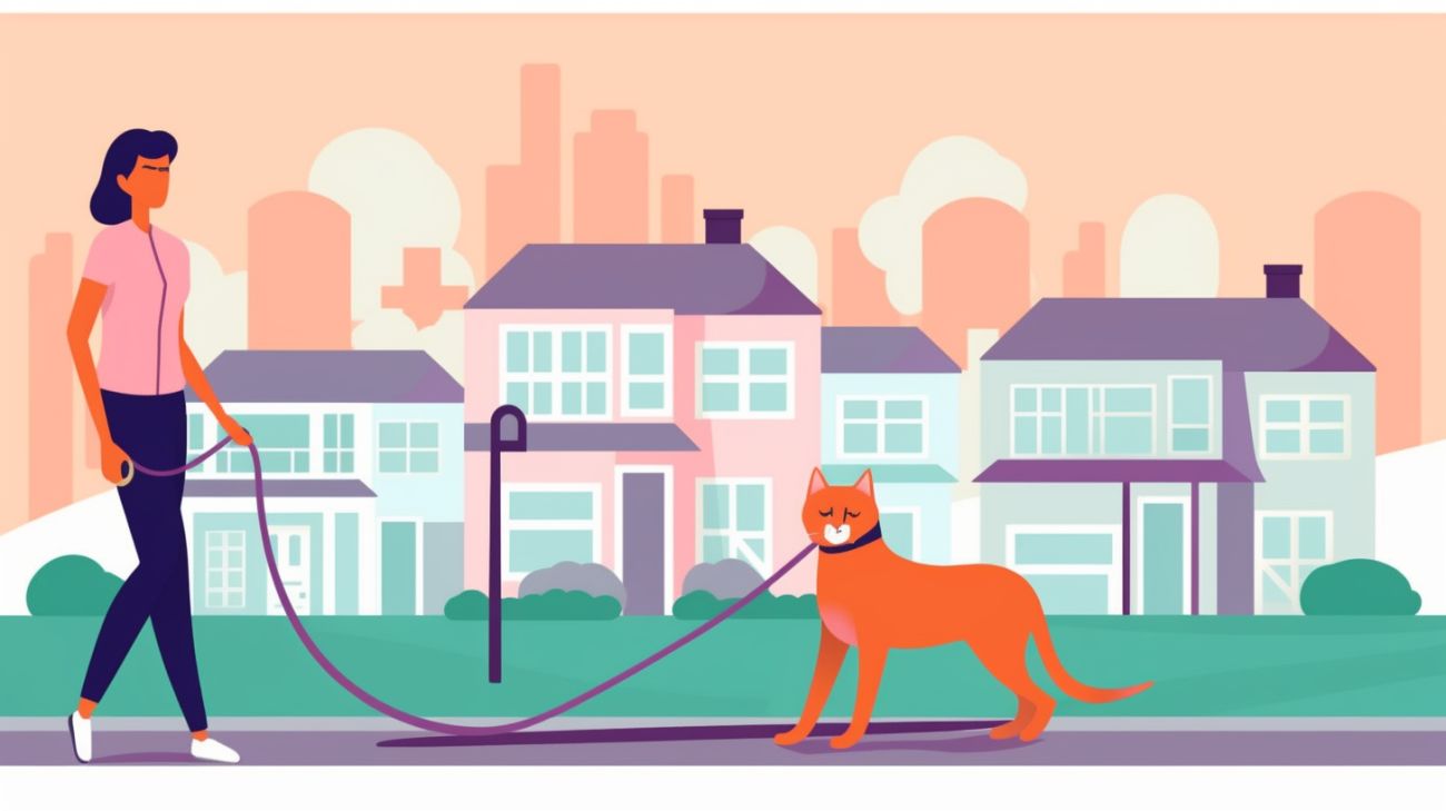 Een katteneigenaar die zoekt naar zijn verloren kat
