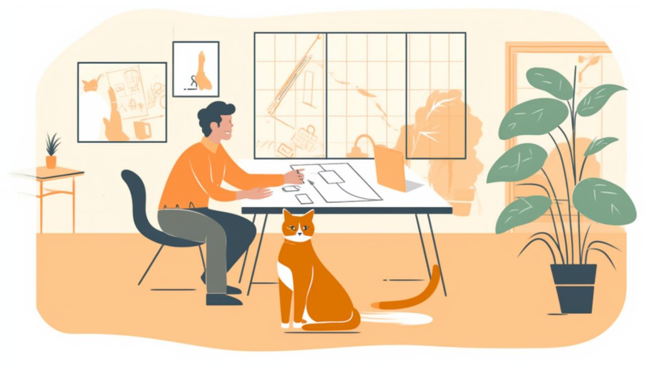Persoon die een zoekplan voor een verloren kat bekijkt