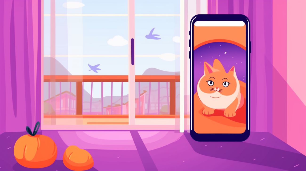 Een digitale advertentie voor een vermiste kat op een smartphonescherm