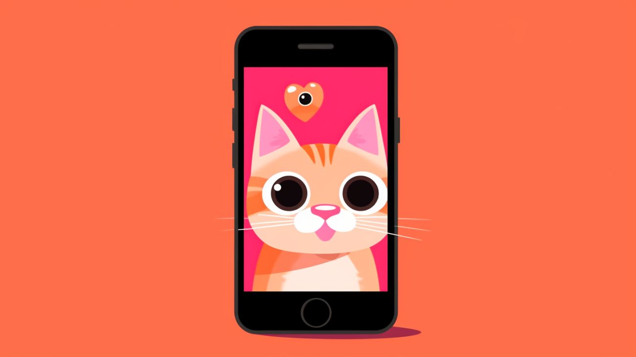 Image of a smartphone displaying an app for finding lost pets