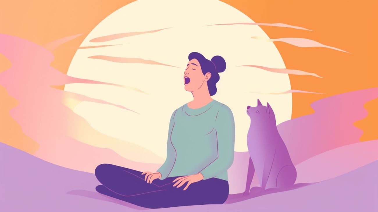 Persoon die een mantra reciteert voor hun vermiste kat