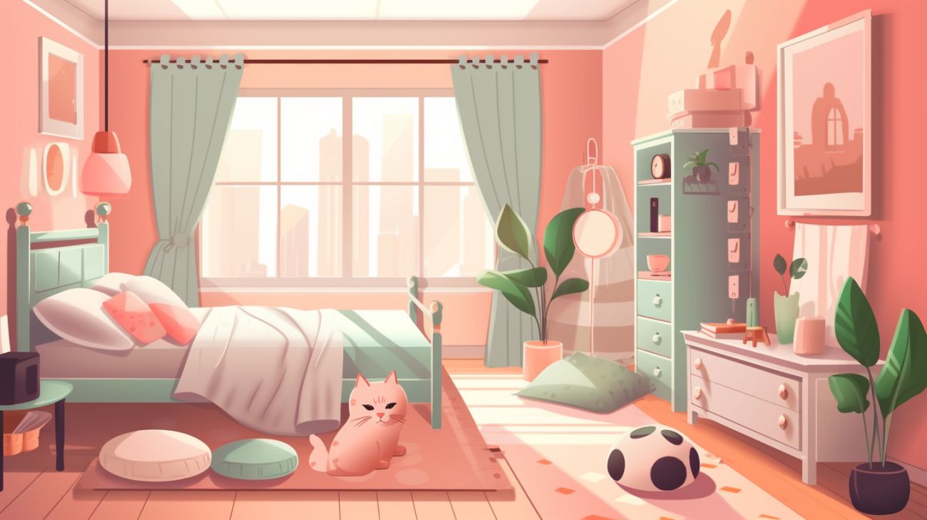Kattenspeeltjes en beddengoed om een verloren kat aan te trekken