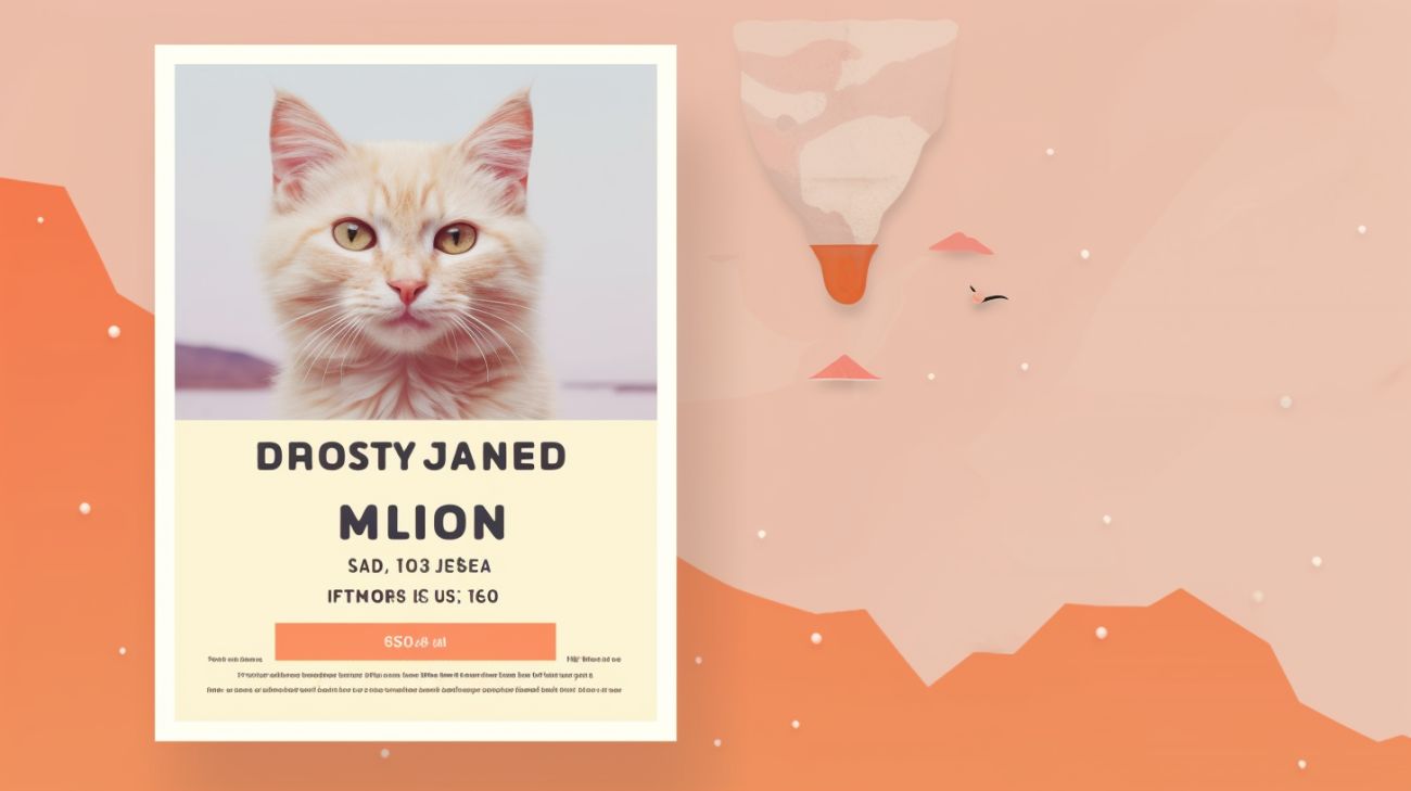 Voorbeeld van een 'kat vermist' poster met een QR-code