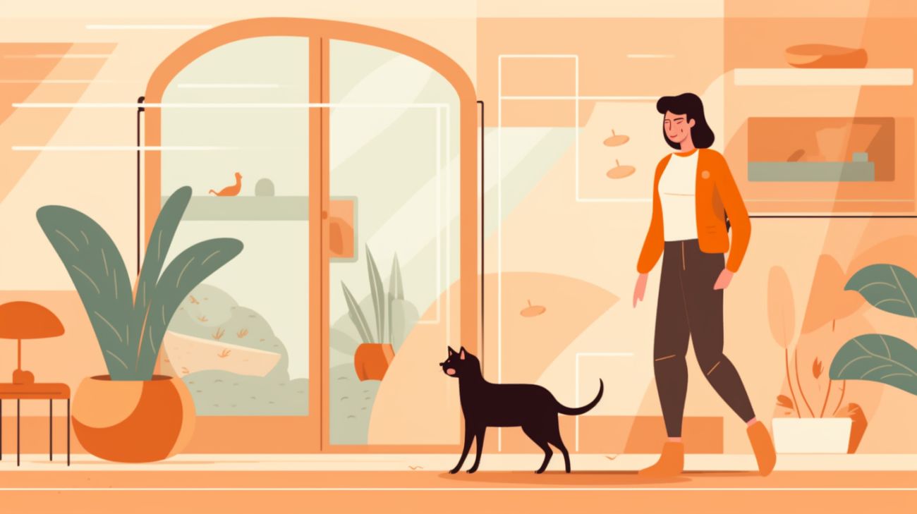 Een katteneigenaar traint zijn kat om naar huis te komen