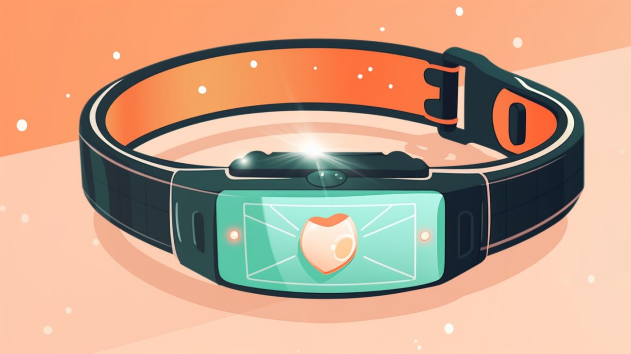 Bluetooth tracker bevestigd aan een kattenhalsband