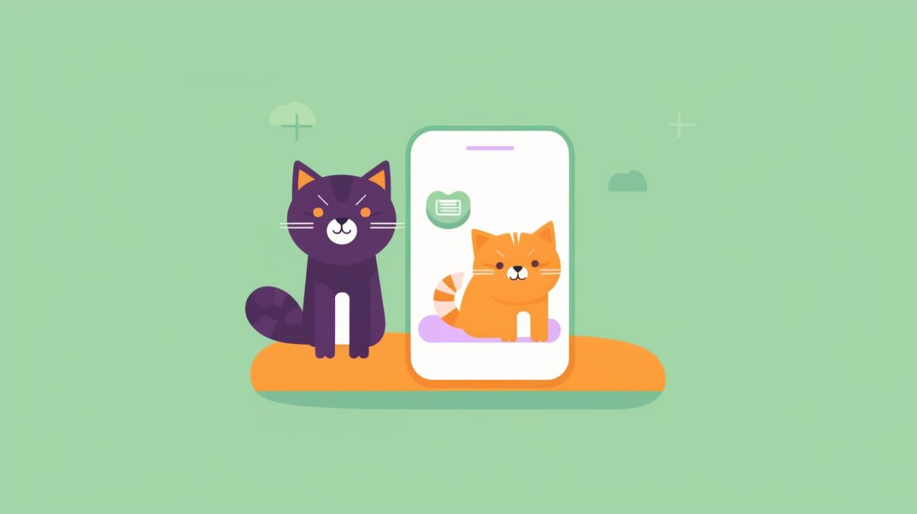 phones with cats on them on social media