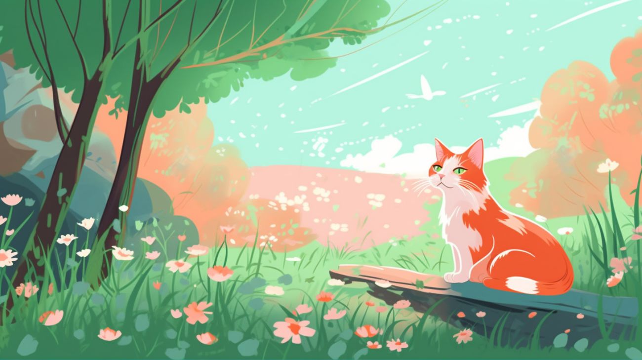 Een kat die zich verstopt in een natuurlijke omgeving