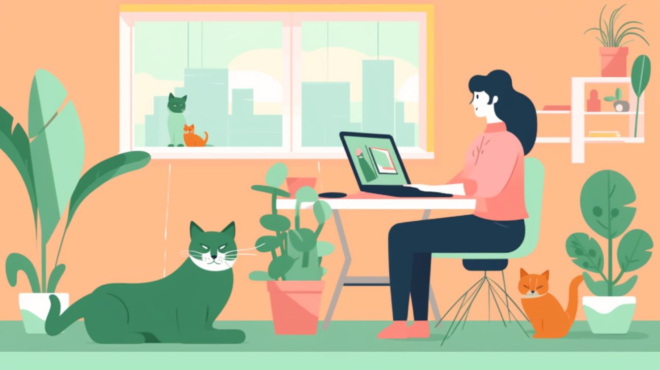 Afbeelding van een persoon die hun social media bericht over hun vermiste kat bijwerkt