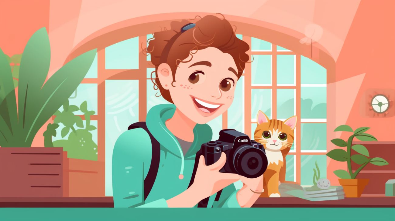 Kitten gevonden met een camera