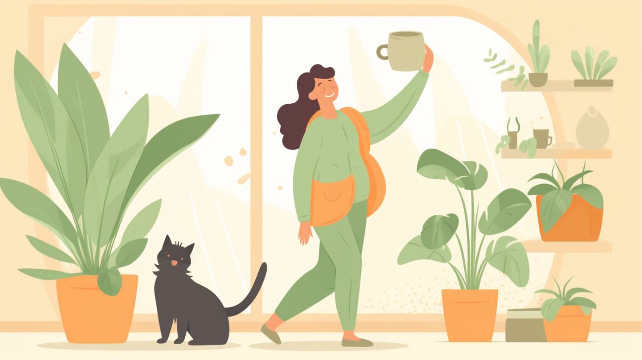 Een katteneigenaar die haar routine behoudt terwijl ze naar haar verloren kat zoekt