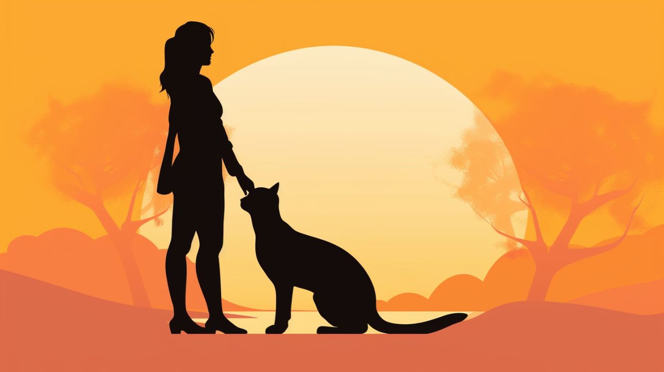 Een blije kat herenigd met zijn baasje na een succesvolle 'kat vermist' poster campagne