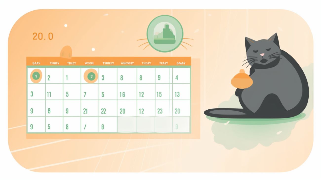 Een kalender met een vermissingsposter van een kat, die het belang van een tijdlijn voorstelt