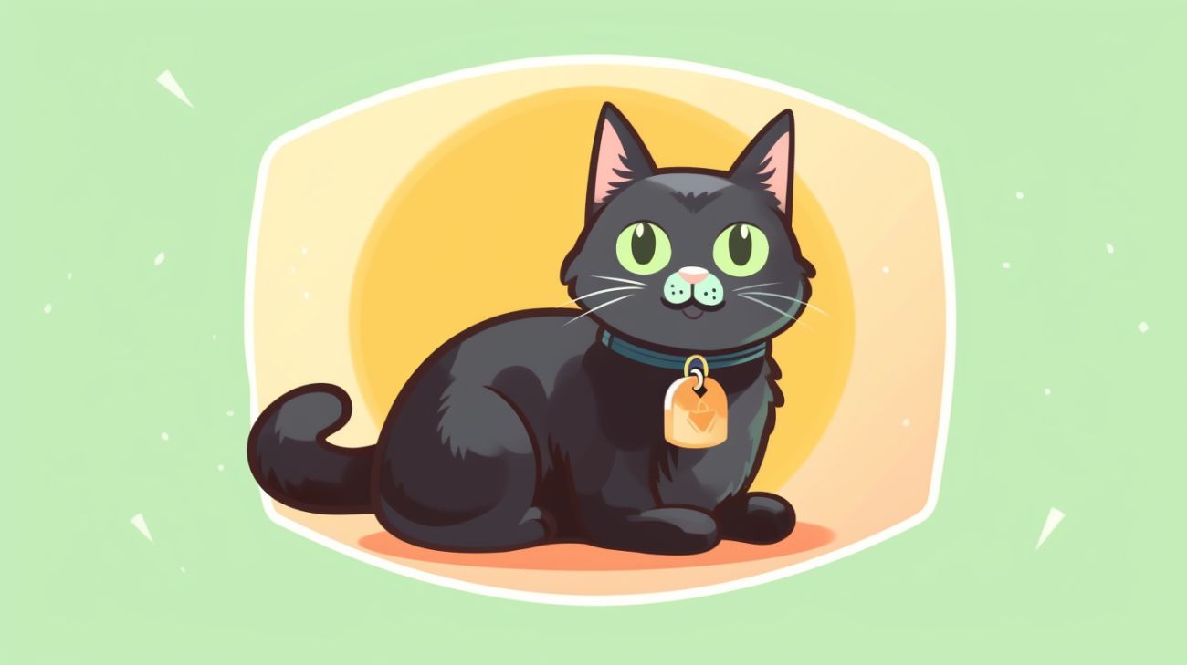 Kat met een identificatietag