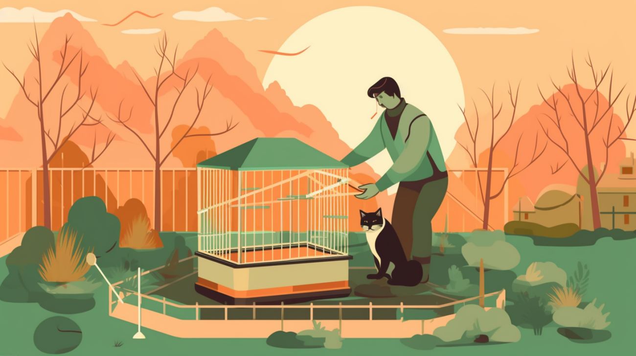Afbeelding van een veilige en humane kattenvangkooi