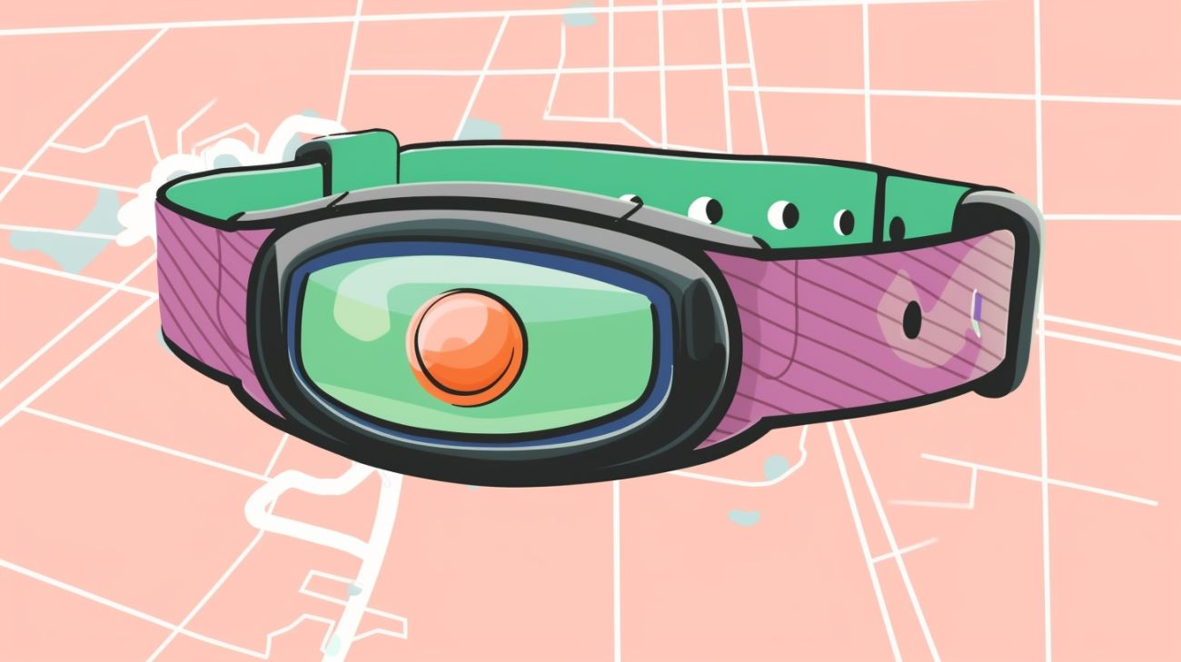 GPS-tracker bevestigd aan een kattenhalsband