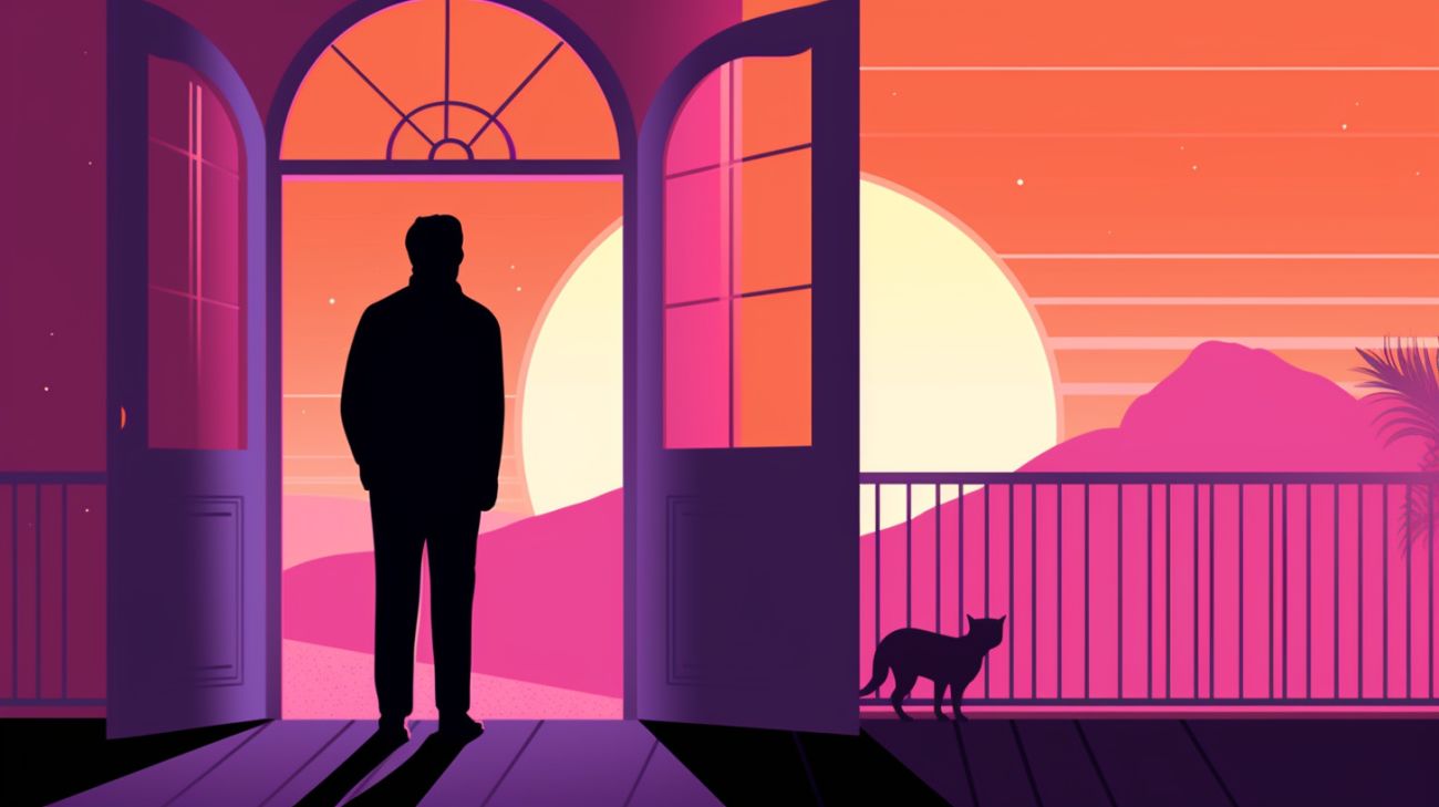 Eigenaar zoekt naar hun kat in de nacht