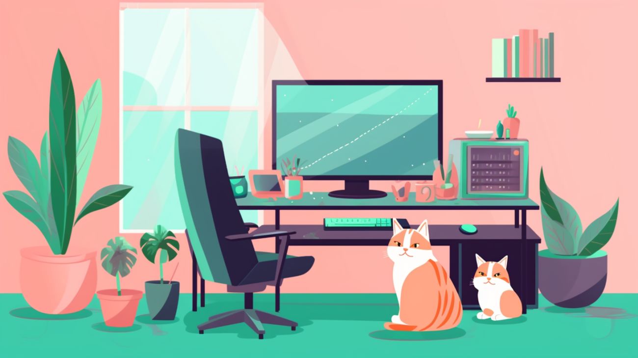 Een kat zit naast een lijst met veelgestelde vragen