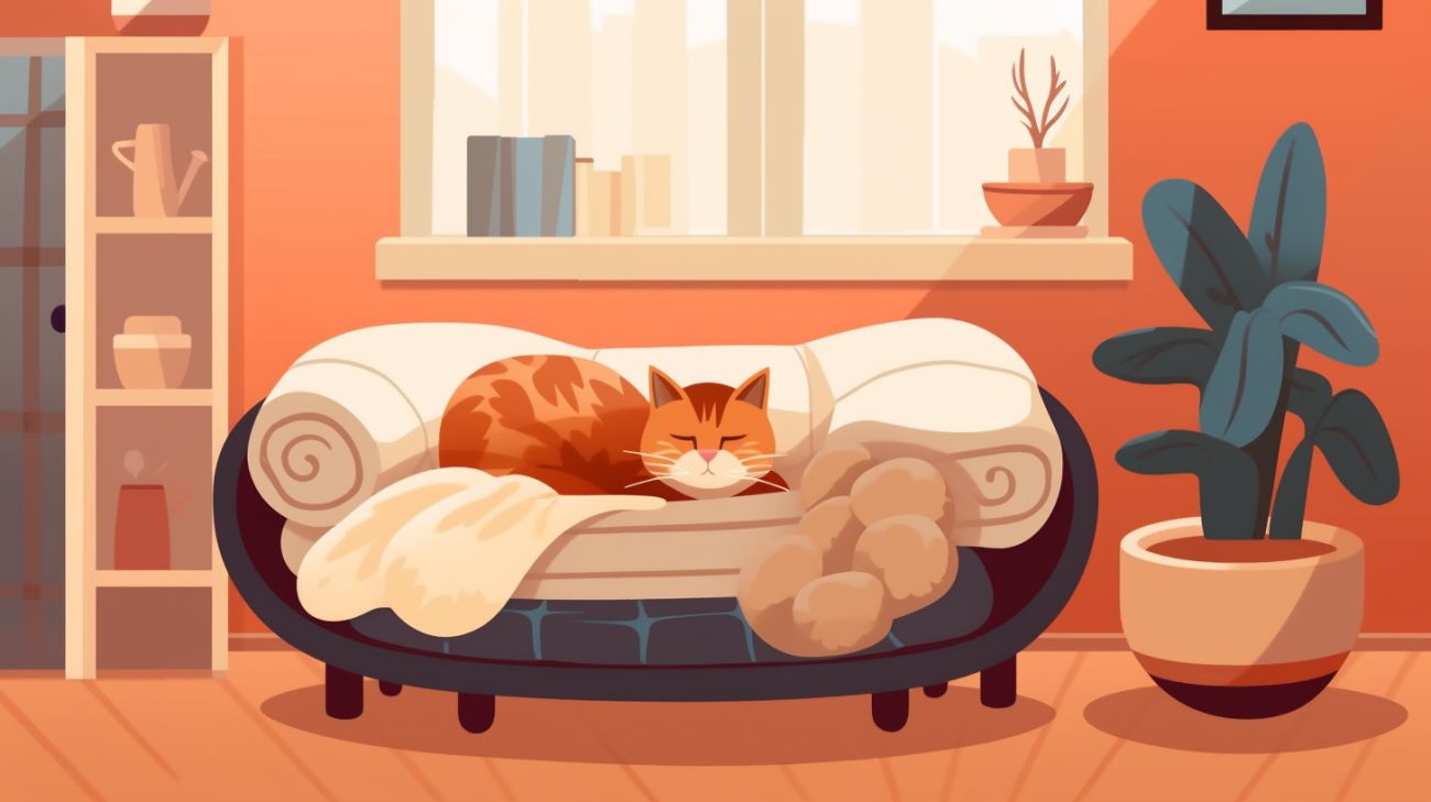 Knus kattenbed voor de nacht