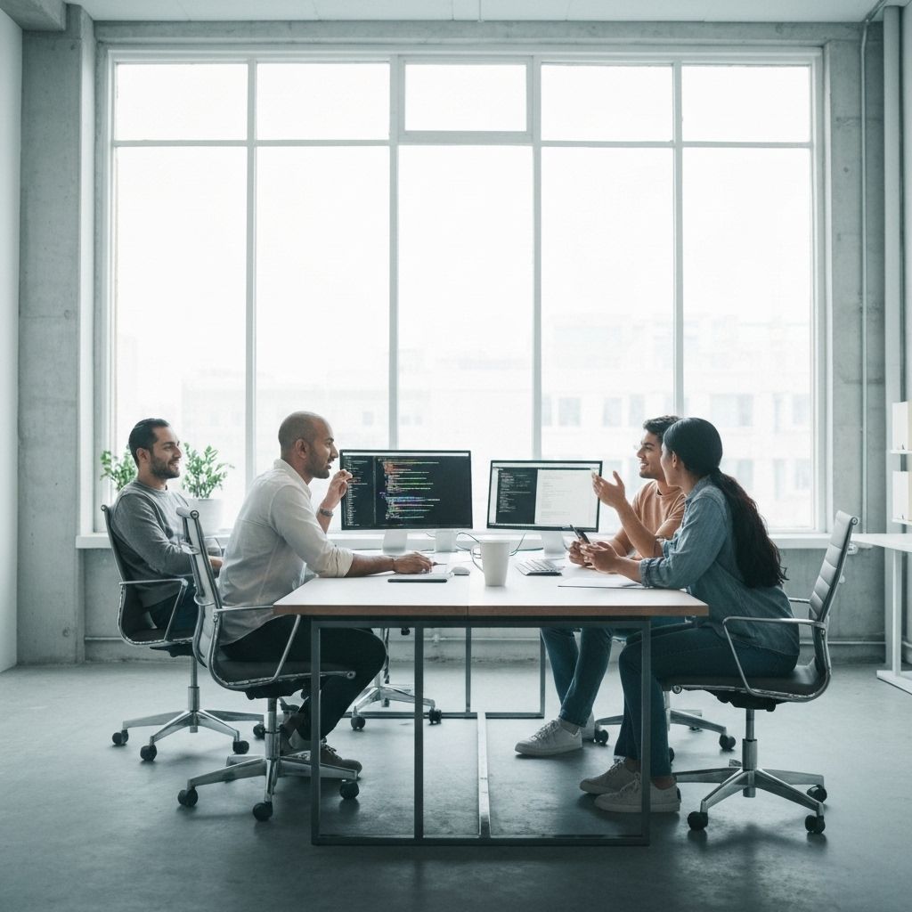 VersaNex team collaborating in a modern studio