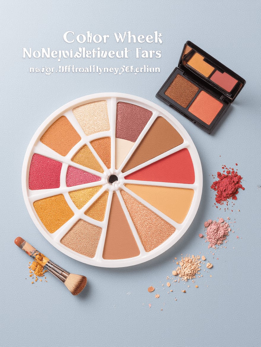 Color theory demonstration for neutralizing hyperpigmentation showing corrector shades