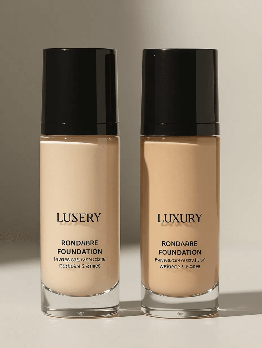 Comparison of drugstore and prestige foundations showing similar formulation quality