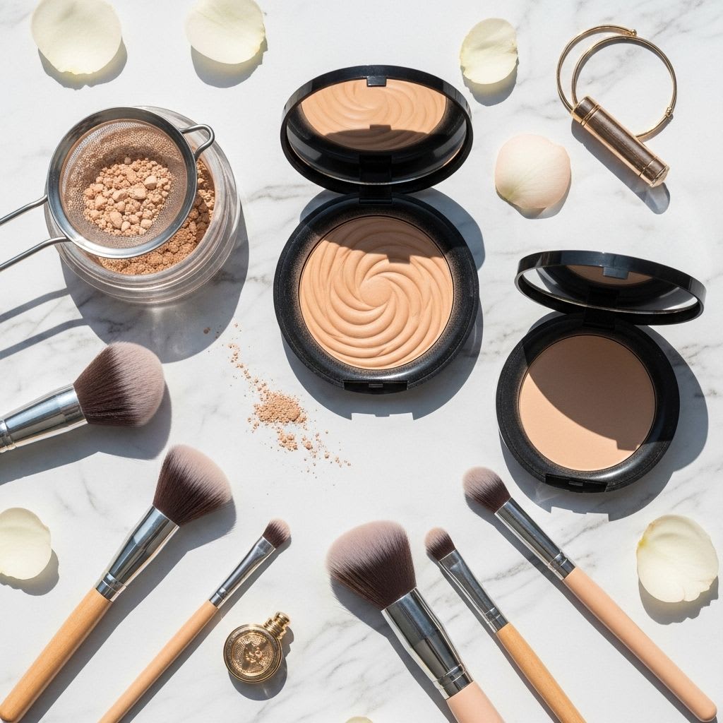 Different types of powder foundation formulas for mature skin comparison