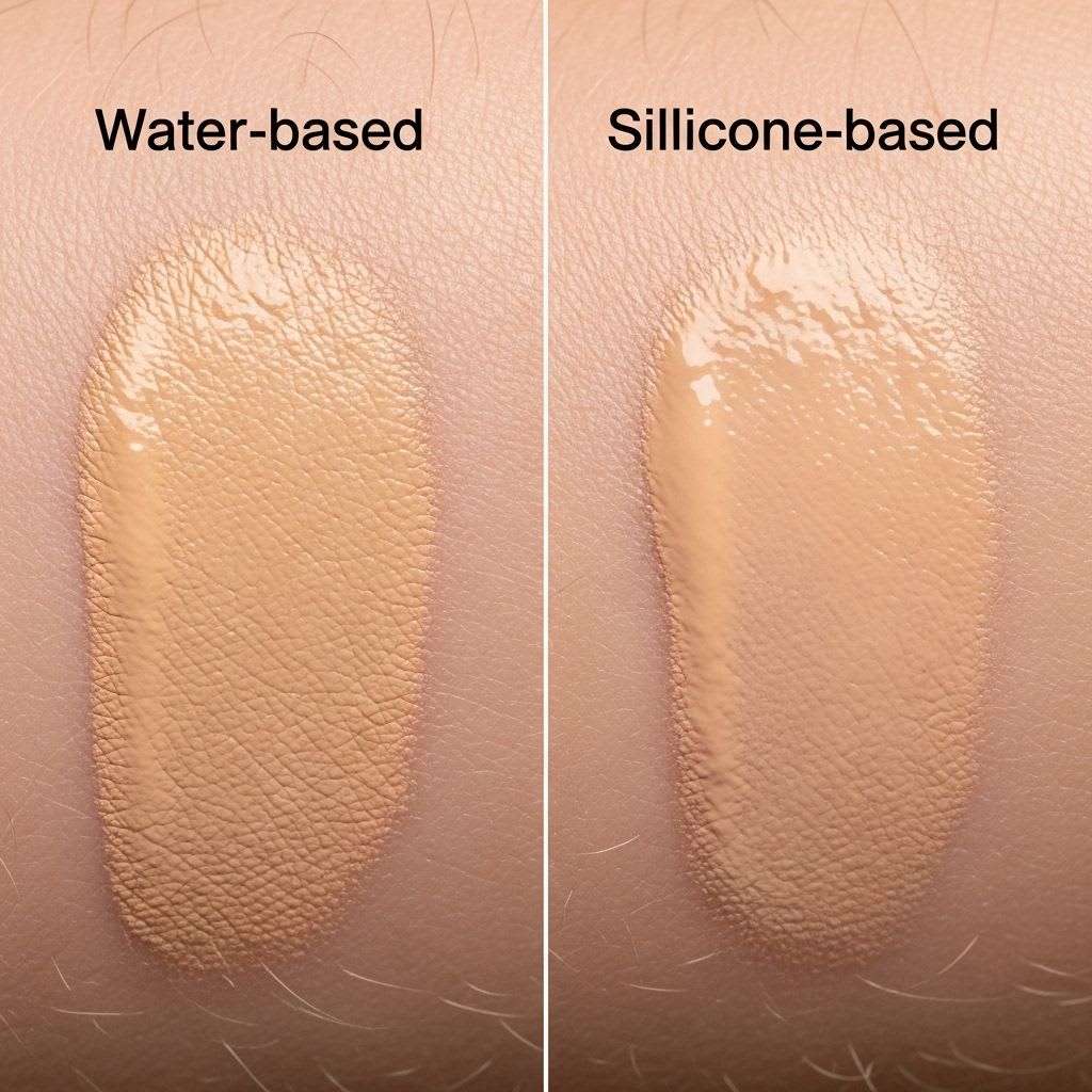 Comparison of water-based versus silicone-based foundation on skin texture