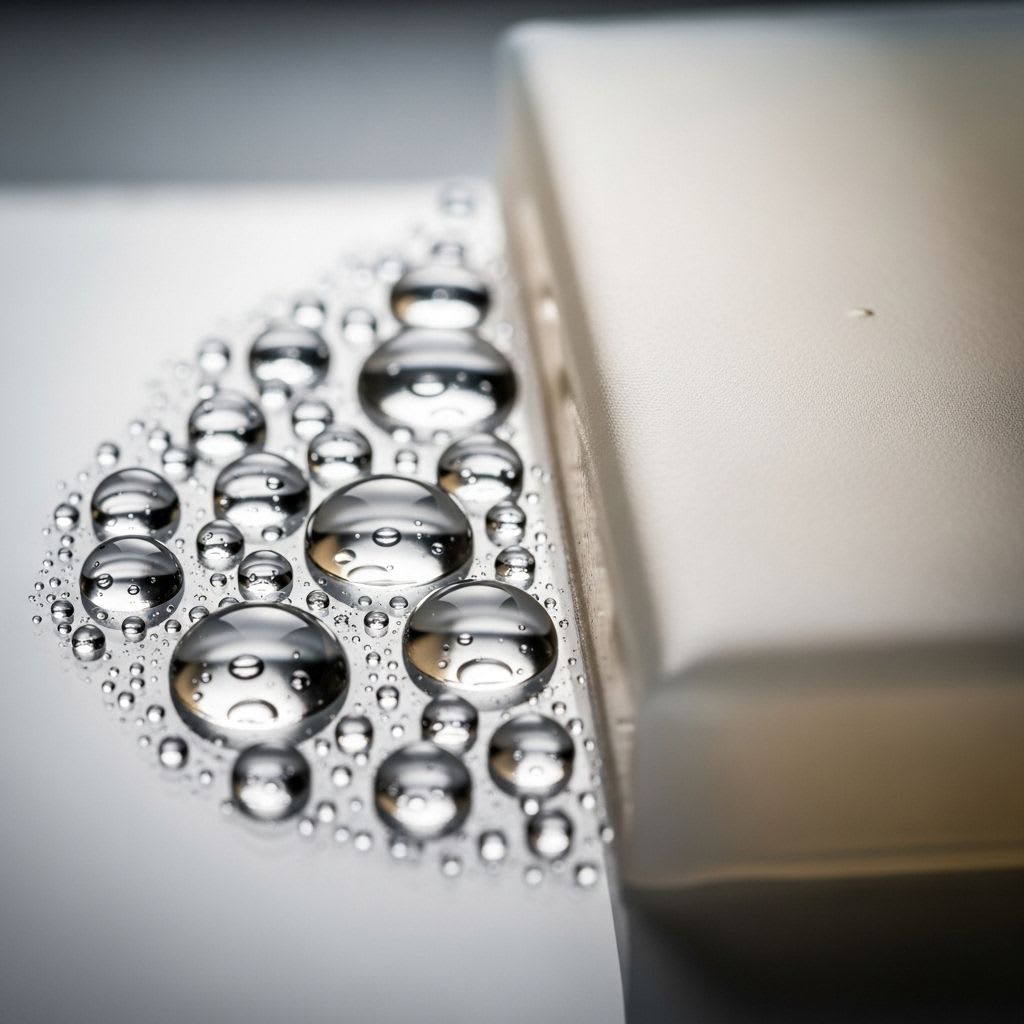 Visual comparison of water-based versus silicone-based foundation textures