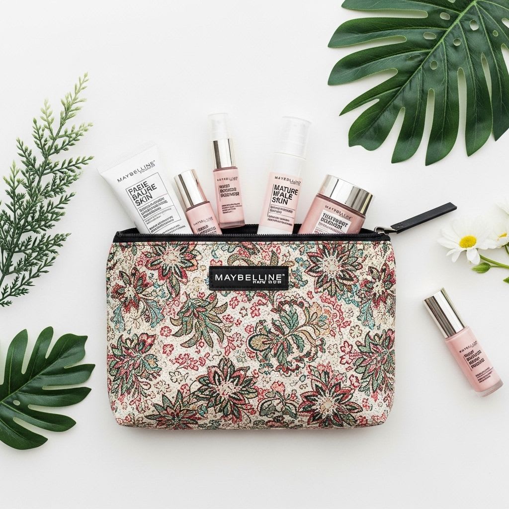 Curated selection of Maybelline makeup products ideal for mature skin