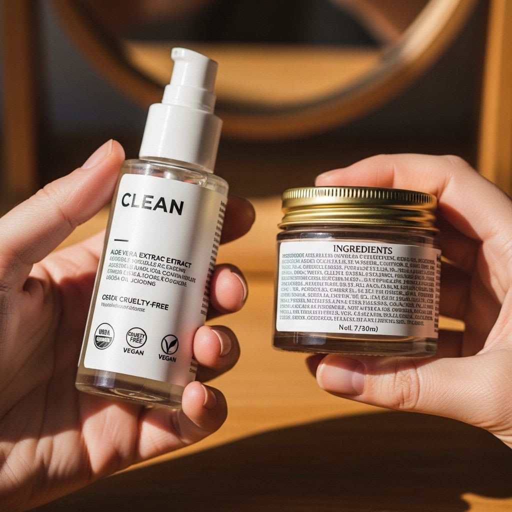 Comparing clean makeup ingredient labels for informed purchasing decisions