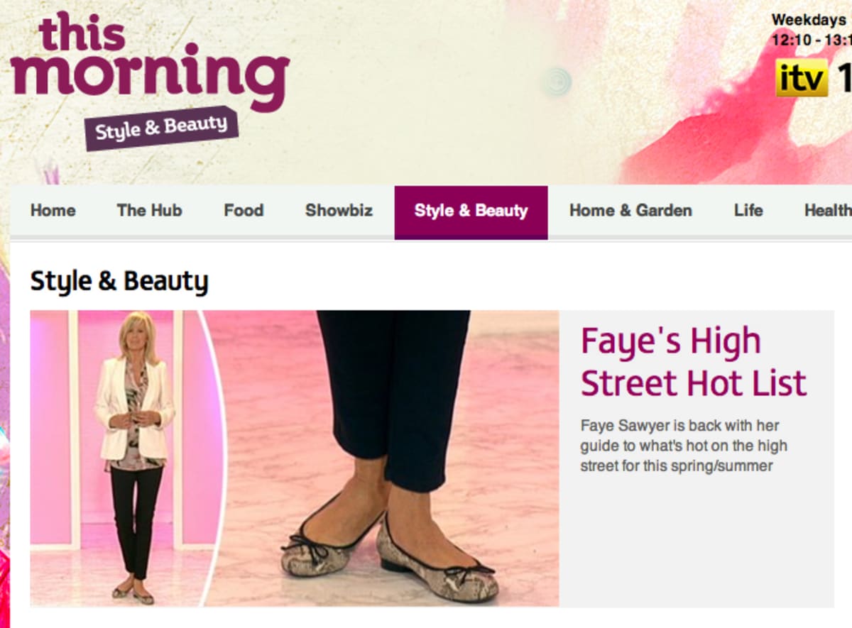 Faye Sawyers High Street Hot List on This Morning