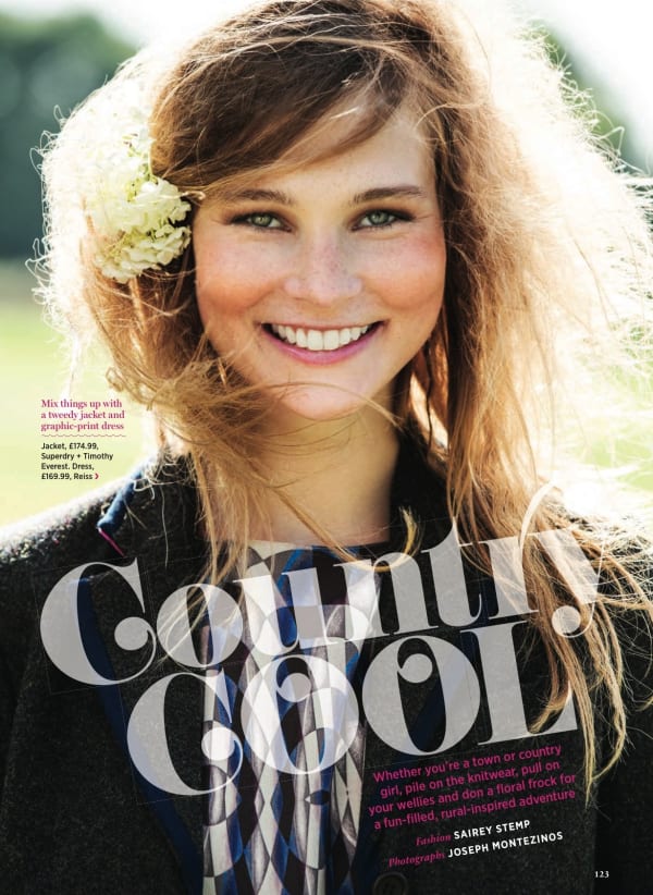 Country Cool - Cosmopolitan - Styling by Sairey Stemp - Hair by Matthew Wade - Makeup by Sharon Ive