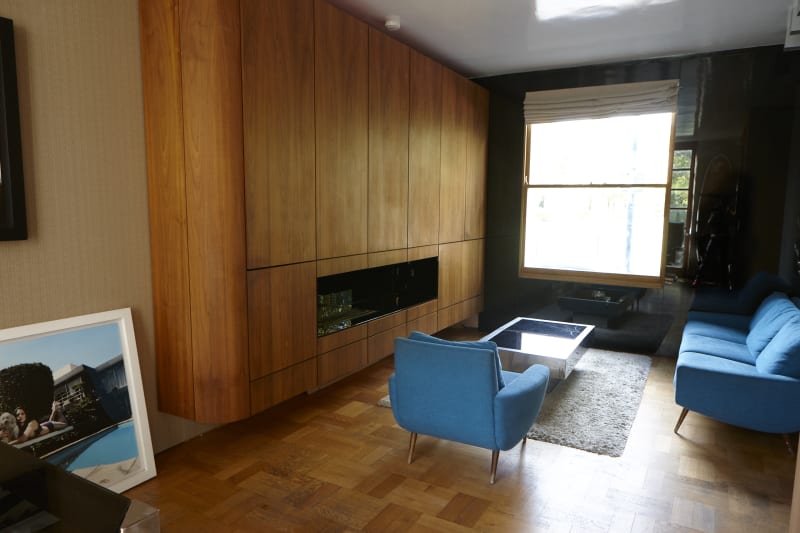 haverfield_1970s_indoor_arial_view_of_living_room_blue_chairs_photoshoot_film_location_for_hire