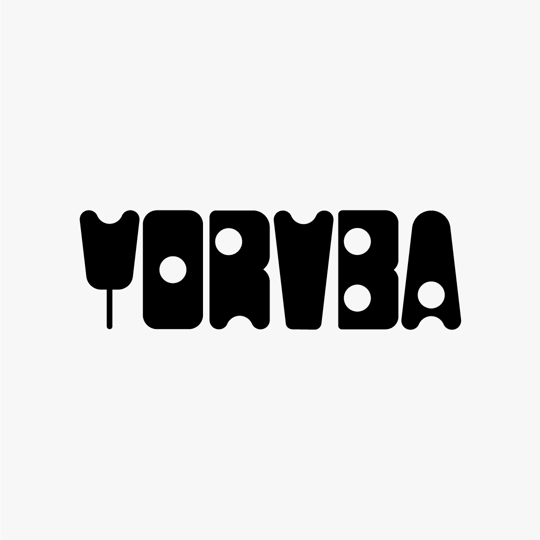 Yoruba black typography