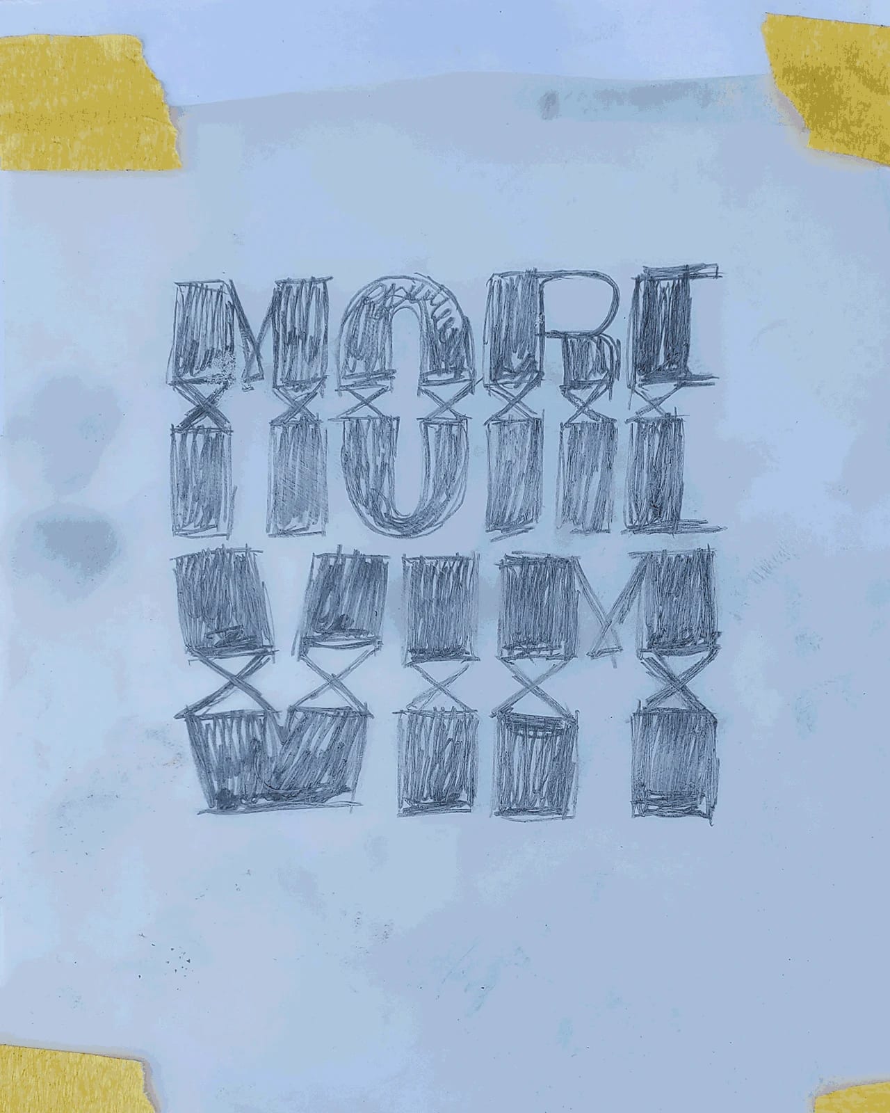 MORE hand-drawn lettering process