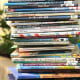 A pile of children's story books for Mojaka Community Library