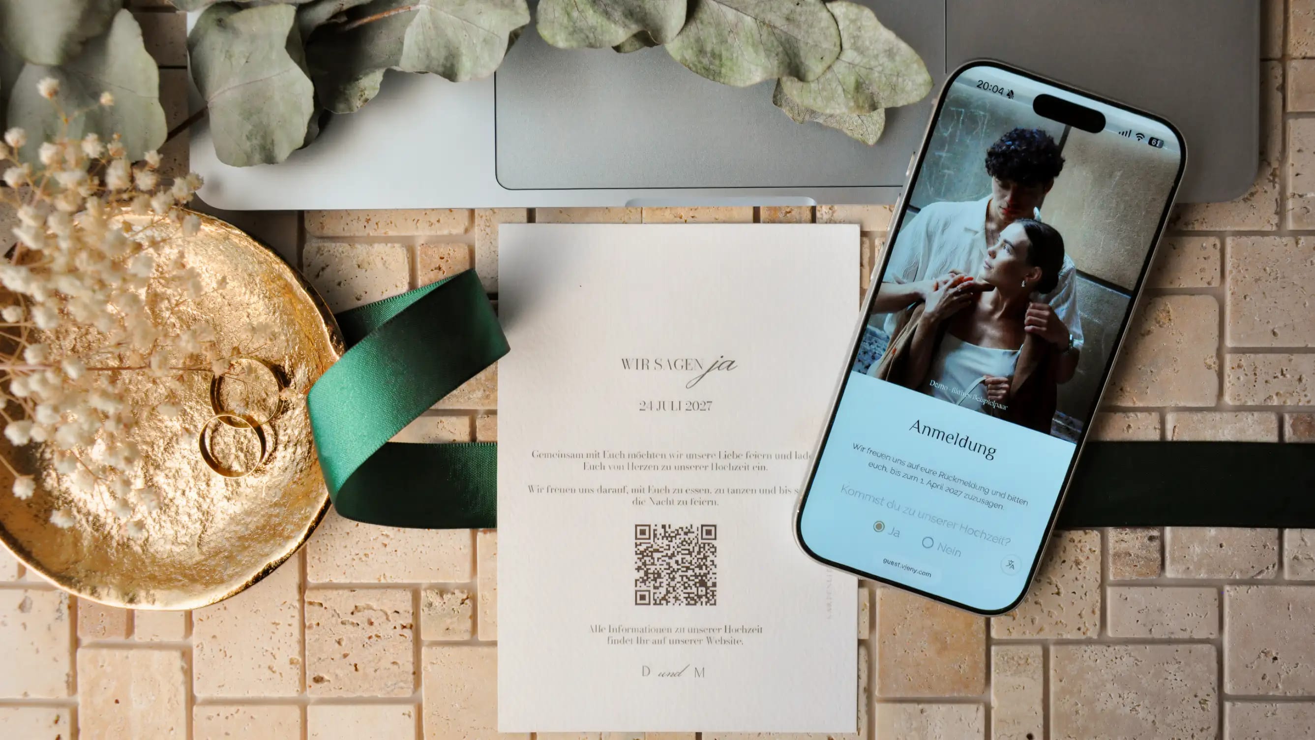Vjeny digitale Hochzeitsplanung – Hochzeitswebsite erstellen