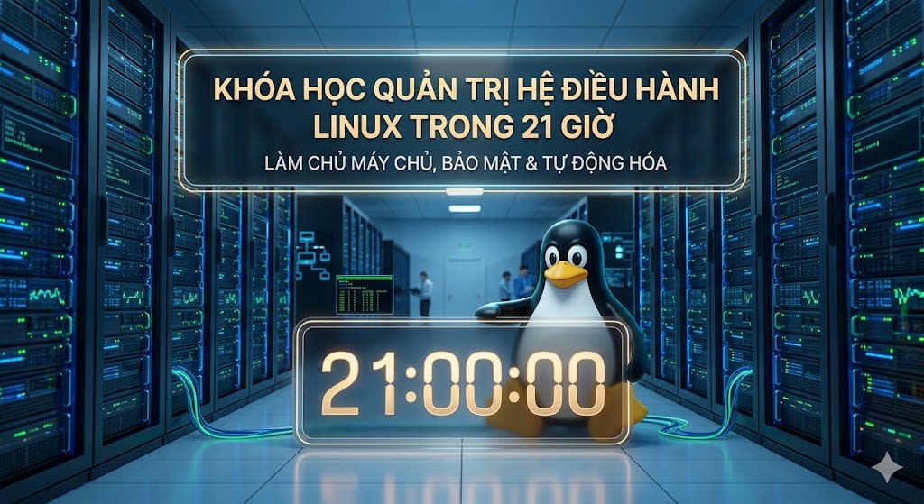 Khóa Học Quản Trị Hệ Điều Hành Linux Trong 21 Giờ