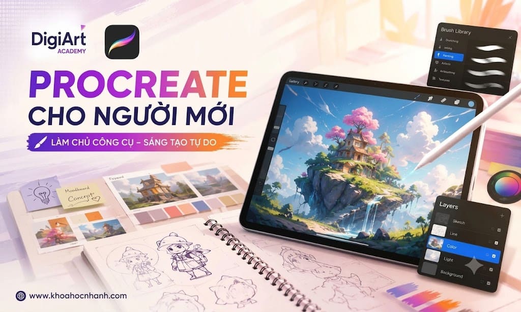 Khóa Học Công Cụ Procreate Cho Người Mới Digiart Academy