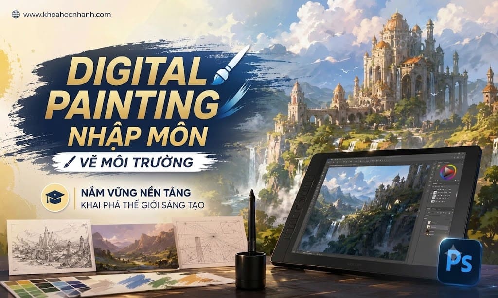 Khóa Học Digital Painting Nhập Môn (vẽ Môi Trường)