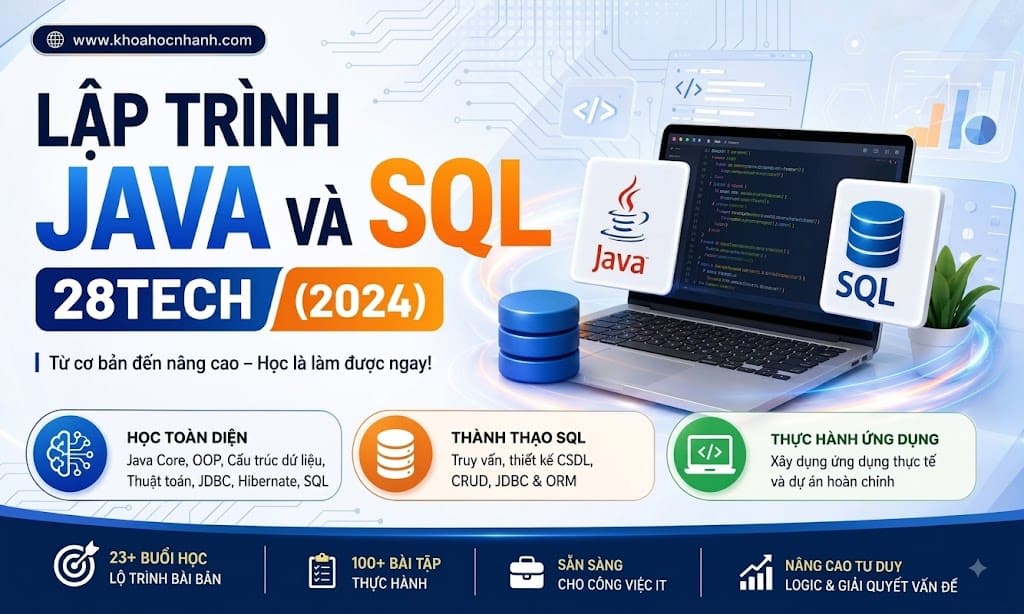 Khóa Học Lập trình Java và SQL cùng 28Tech