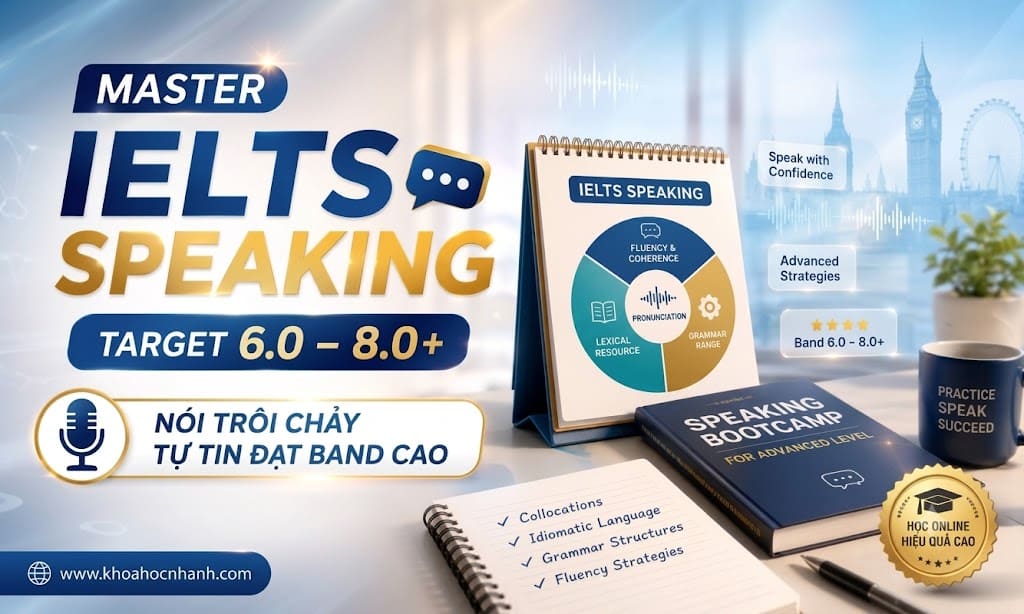 Khóa Học Master IELTS speaking for target 6.0 - 8.0+