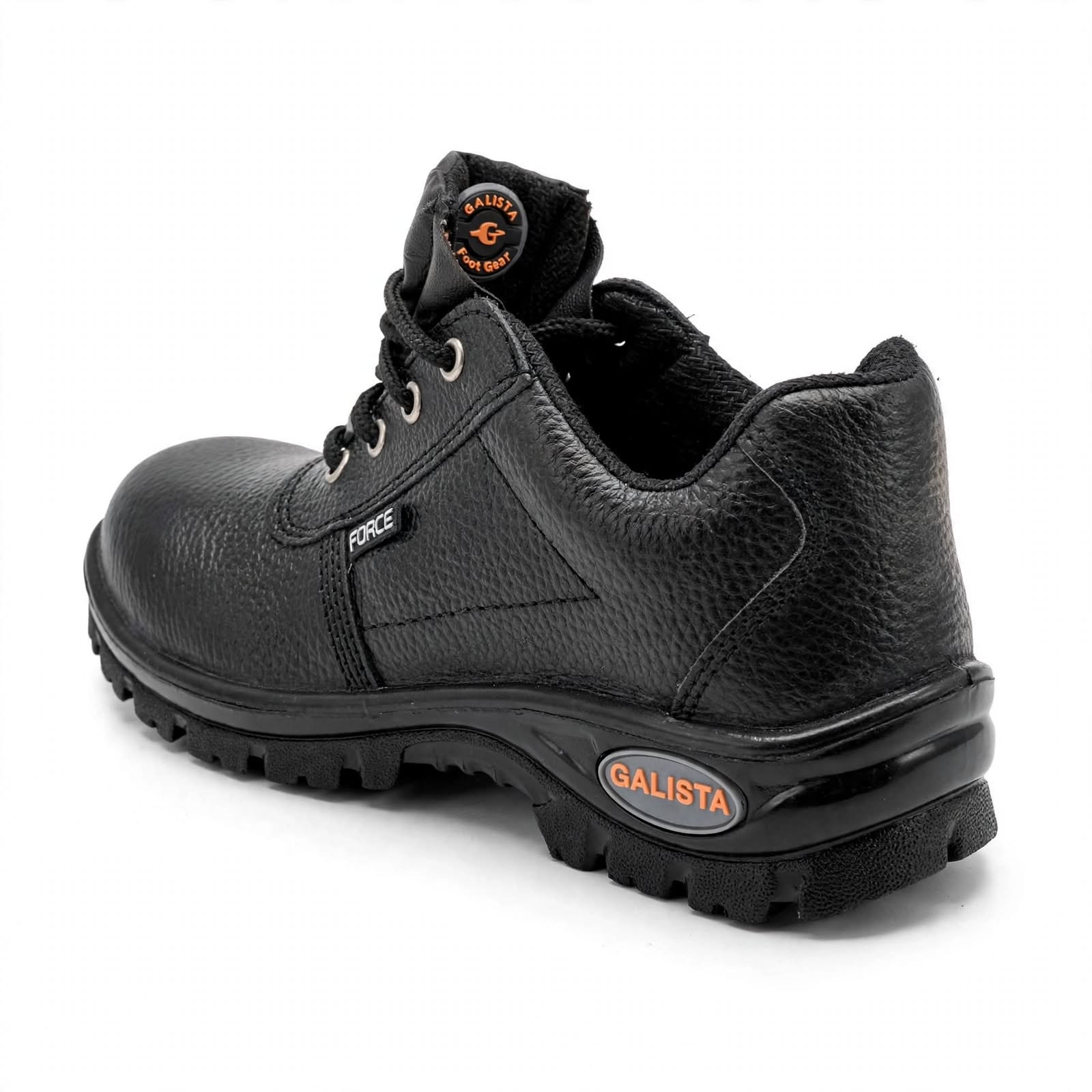 Force Industrial Safety Shoes – Steel Toe, Anti-Skid Sole | Black Leather 4
