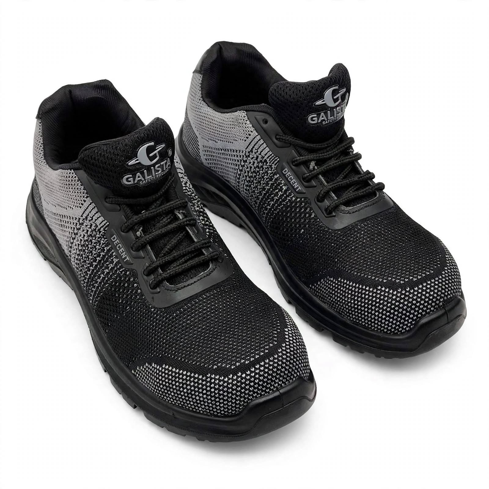 Decent Industrial Safety Shoes – Steel Toe, Anti-Skid Sole | Black-Grey 3