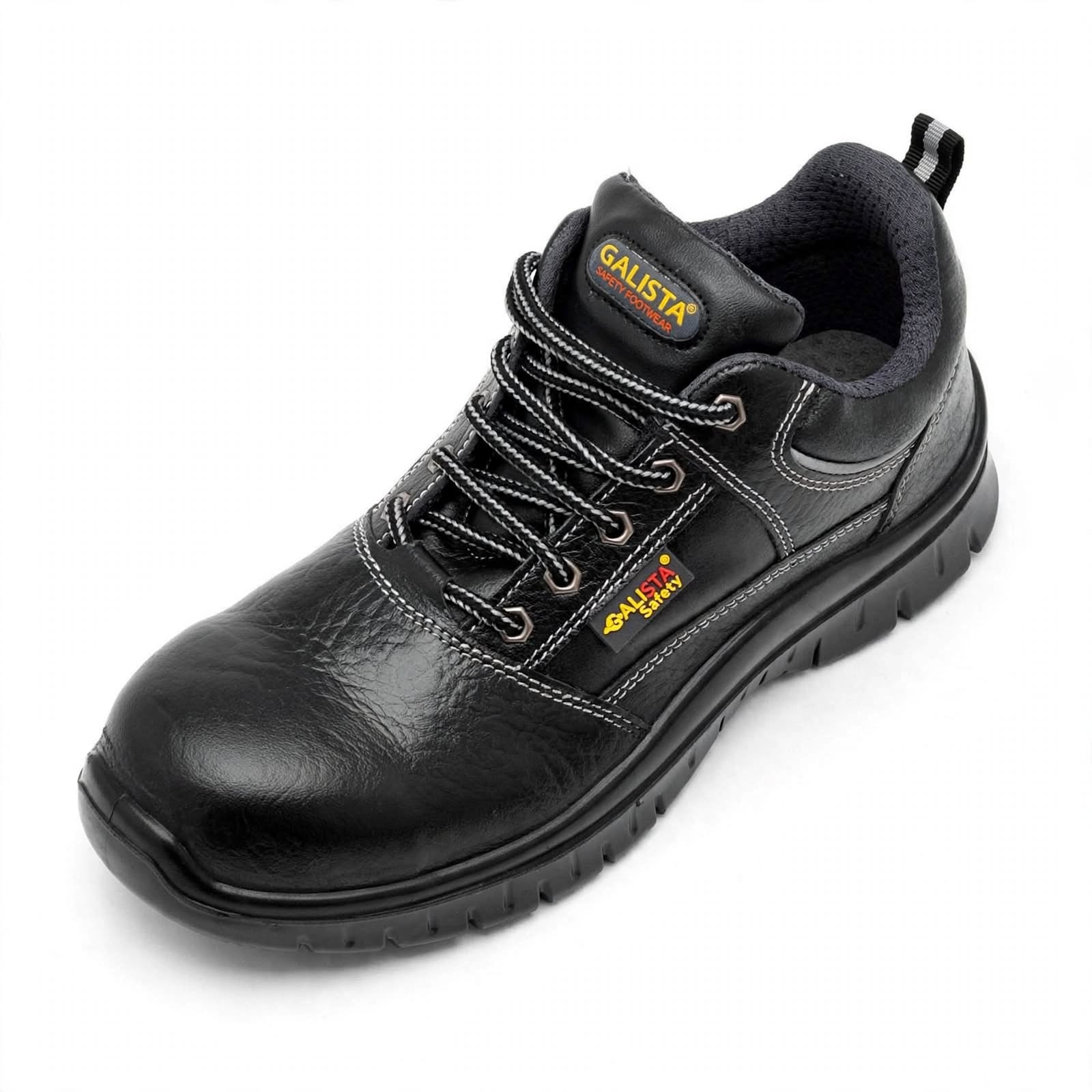 Gripper Industrial Safety Shoes – Steel Toe, Anti-Skid Sole | Black Leather 2