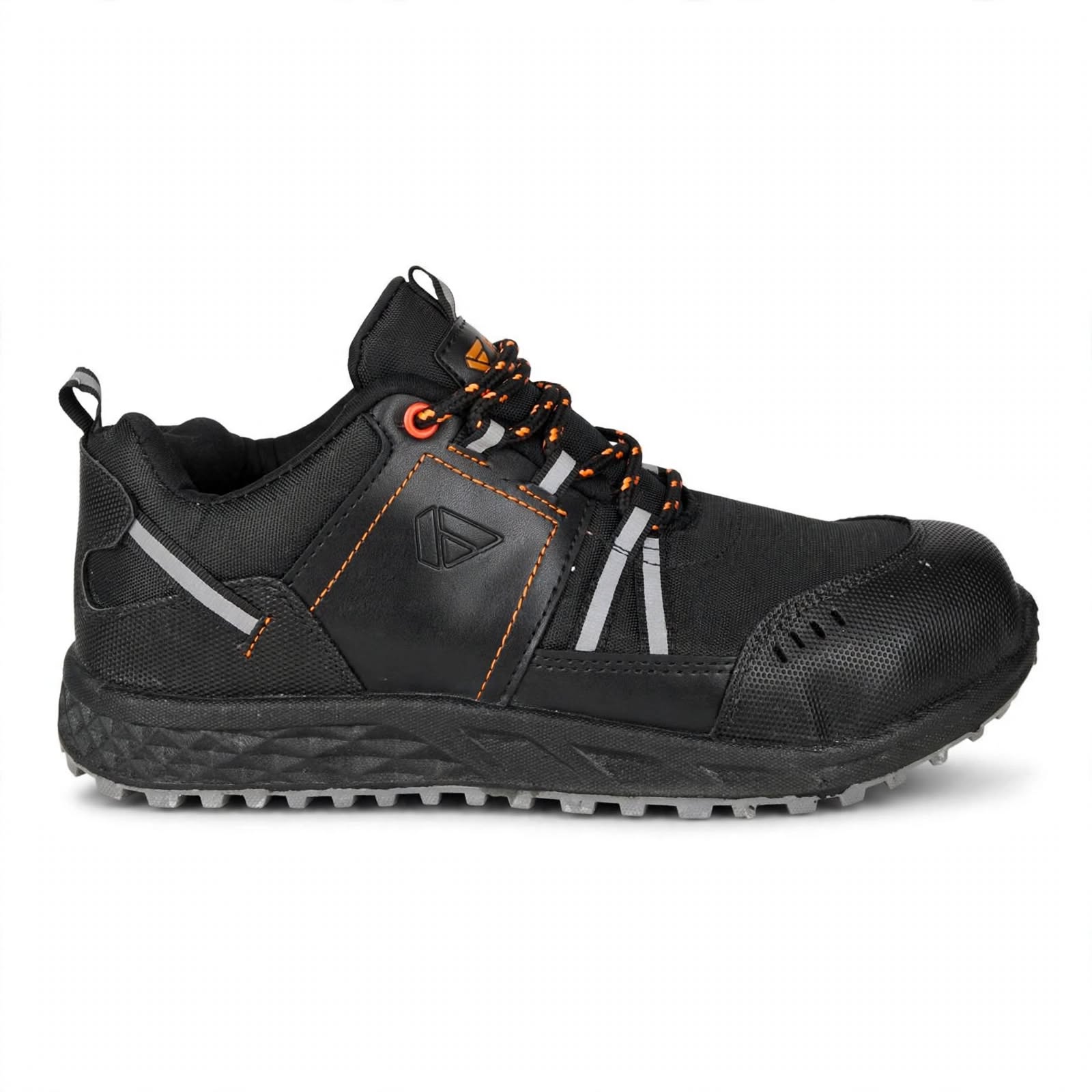 FUEL Flute Black Orange Synthetic Upper & PVC double density Sole Industrial Steel Toe Safety Shoes for Men 2